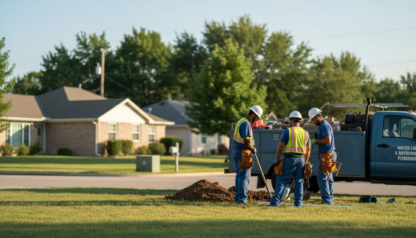 Residential water line and bathroom plumbing service in Verbena, AL